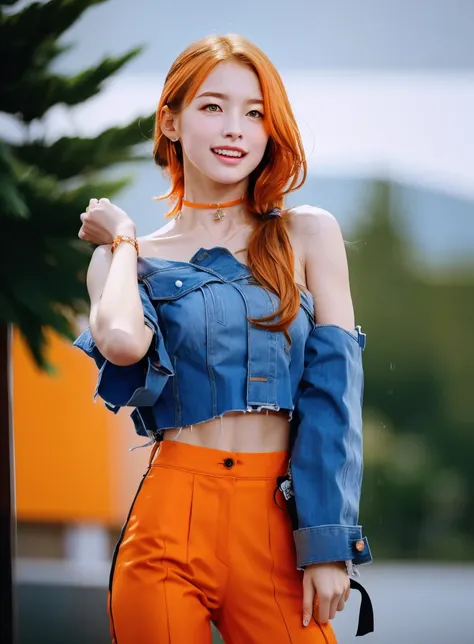 absurdres, (best quality), (masterpiece),(ultra-detailed:1.2),(highres),elaborate, cowboy shot ,1girl, solo, sidelighting,
yoimiya, yoimiya, grin, smile, arm tattoo, choker, hair ornament, light brown hair, long hair, (orange eyes:1.5), red choker, sidelocks, BREAK (casual clothes:1.1),
fantastic scenery, town, rain, wet, drenched, wet hair,
candid modelshoot style, <lora:yoimiyatest:1> <lora:Arin-01:1>