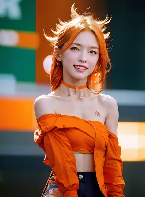 absurdres, (best quality), (masterpiece),(ultra-detailed:1.2),(highres),elaborate, cowboy shot ,1girl, solo, sidelighting,
yoimiya, yoimiya, grin, smile, arm tattoo, choker, hair ornament, light brown hair, long hair, (orange eyes:1.5), red choker, sidelocks, BREAK (casual clothes:1.1),
fantastic scenery, town, rain, wet, drenched, wet hair,
candid modelshoot style, <lora:yoimiyatest:1> <lora:Arin-01:1>