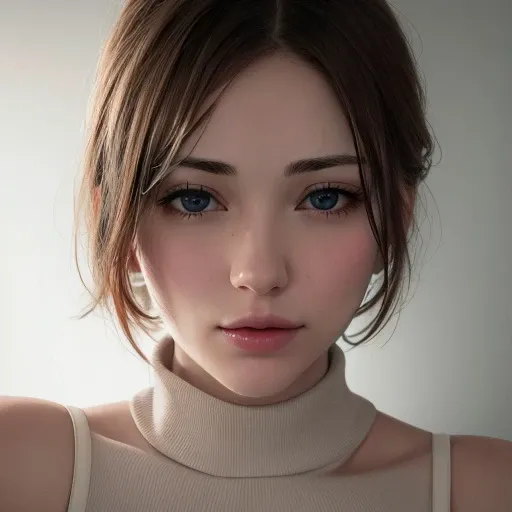 <lora:jennifervandamsel_sd15_512_128_64_v1:1> 1girl solo looking at viewer wearing a turtleneck sweater epiCRealism