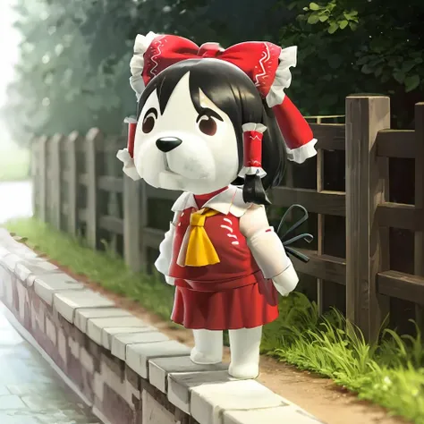 masterpiece, best quality, <lora:aca:1>,furry, chibi,<lora:reimu:1>,hakurei reimu,