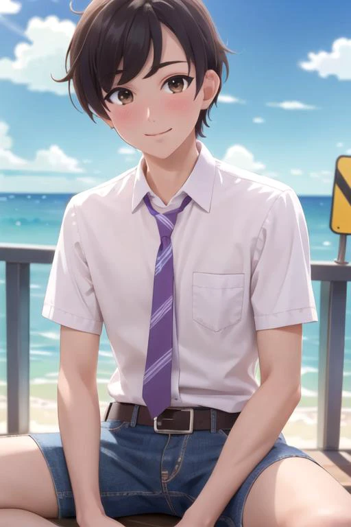 (best quality:1.1), (masterpiece:1.4), sketch, 1boy, solo, male focus, , , depth of field, , realistic, <lora:ren_nishina:0.92>, ren_nishina, , , summer, High definition