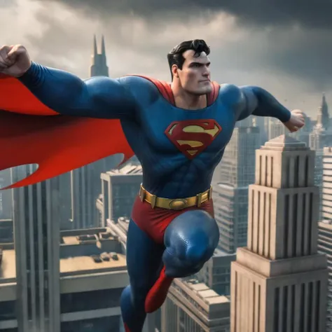 Hyperrealistic art of <lora:Batman The Animated Series Style:1.2>
In Gotham City a cartoon superman flying over a city Batman The Animated Series Style, Extremely high-resolution details, photographic, realism pushed to extreme, fine texture, incredibly lifelike