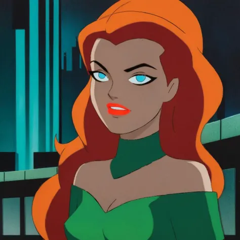 anime artwork of <lora:Batman The Animated Series Style:1.2>
In Gotham City a woman with red hair and blue eyes Batman The Animated Series Style, anime style, key visual, vibrant, studio anime, highly detailed