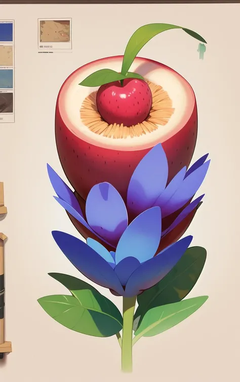 concept art, digital artwork, illustrative, painterly, matte painting, highly detailed BREAK A shy and introspective scientist who prefers studying over socializing. BREAK lilliputian cerulean stoloniferous needle-like plant,   dark purple cyme umbel flower, ovate, pale to dark accessory fruit fruit, filamentous, involucrate, tetracladous phyllotaxy,