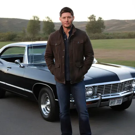 jensen ackles standing next to a chevrolet impala 1967 car
<lora:Chevrolet_Impala_67:0.5> <lora:jensen ackles:0.8>