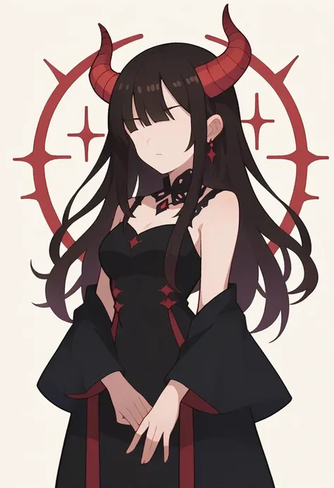 score_9, score_8_up, score_7_up, source_anime, <lora:PonyMinimalStyle:1>, MinimalStyle, female, simple, faceless female, vector, demon, horn, black hair, bangs, black dress, medium breasts,