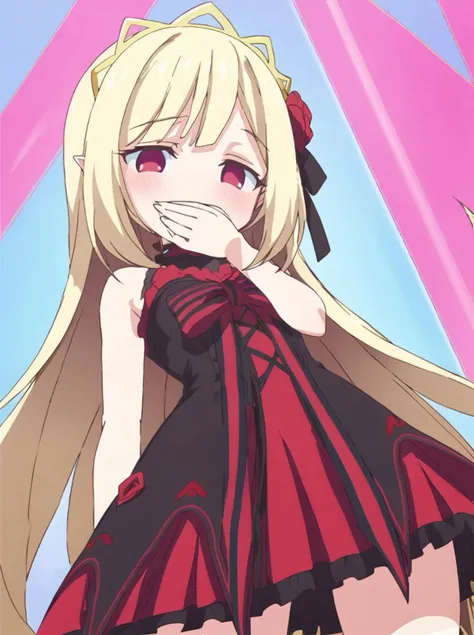 score 9, score 8 up, score 7 up, rating questionable,
detailed background,
<lora:ecute.pony:1>,
ecute,
wide hips, shiny skin,
hand over own mouth, empty eyes, frown, blush, laughing at viewer, half-closed eyes, looking down,