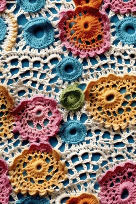 <lora:CROCHETED:1>CROCHETED - painted intricate crochet stitches