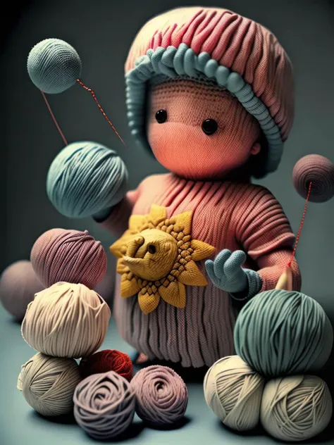<lora:CROCHETED:1>best knitting mom ever