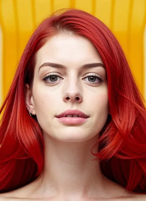 portrait of sks woman in Dubai, at the Palm Jumeirah, by Flora Borsi, style by Flora Borsi, bold, bright colours, ((Flora Borsi)), by Andreas Gursky, <lora:lora-small-anne-hathaway-v1:1>