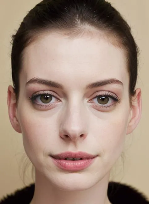 close up portrait of sks woman , by Flora Borsi, style by Flora Borsi, bold, bright colours, ((Flora Borsi)), by Dominique Issermann, <lora:lora-small-anne-hathaway-v1:1>
