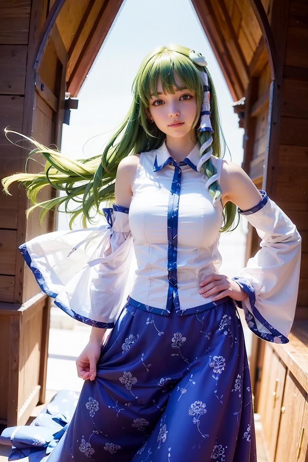 kochiya sanae (touhou) 东风谷早苗 东方project v1.0