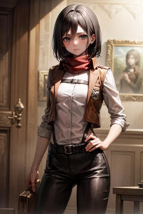 absurdres, (best quality), (masterpiece),(ultra-detailed:1.2),(highres),elaborate ,baroque , cowboy shot,1girl, sidelighting
<lora:mikasa_ackerman_v1:0.7>, hmmikasa, short hair, black eyes, scarf, <lora:NakedVest:0.8>, naked vest, open vest, pants, museum[::1], standing[::1], hand on hips
<lora:anime_minimalist_v1-000020:-0.2>,
<lora:flat2:-0.3>,