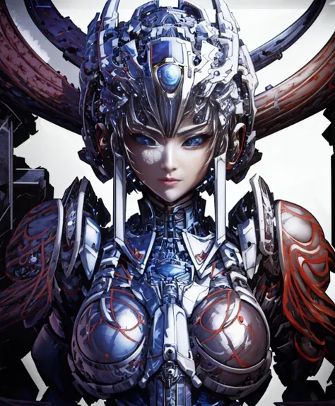 NFSW,1 girl,Mecha girl in the universe,solo,huge breasts,
ultra realistic 8k cg,picture-perfect face,flawless,clean,masterpiece,professional artwork,famous artwork,cinematic lighting,cinematic bloom,perfect face,beautiful face,beautiful eyes,
 <lora:A-Mecha Musume:1> <lora:A-Mecha Musume_REN:1> <lora:A-Mecha Musume_V1:1> <lora:A-RandomSuper[mecha musume,mechanical parts,super robot joints,headgear,full armor]:1>