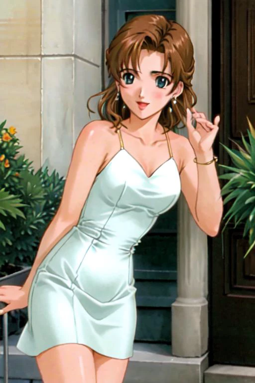 <lora:celeb - gabrielle anwar:.75> "gabrielle anwar", UPS, clapping