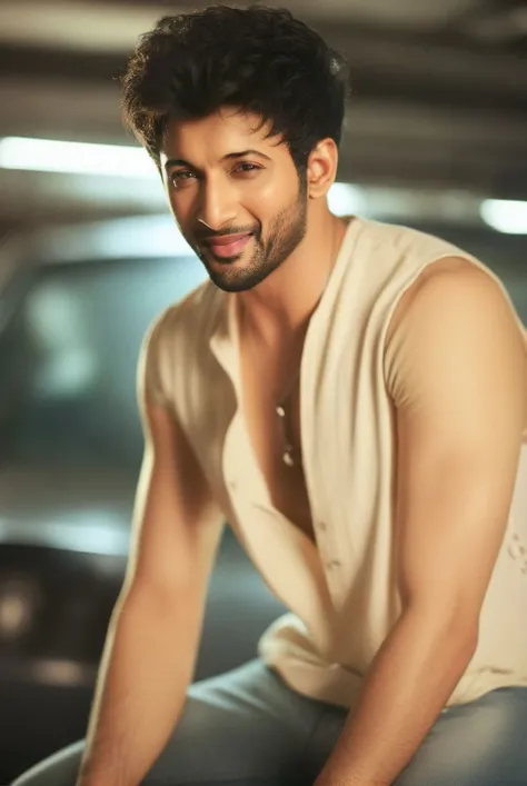 mahesh babu a man <lora:Rohit-Saraf_Mahesh-Babu:1>, in a garage in underwear, bulge, ((masterpiece)), ((best quality:1.2)), high resolution, 8k, (ultra_realistic:1.3), (photorealistic:1.4), (absurdres), sharp focus, highly detailed, professional lighting, photography, hdr, depth of field, film grain, 35mm, dslr shot, global illumination,