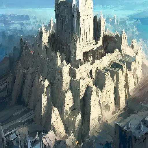 a photo of minas tirith minas tirith by craig mullins 512paintstyle3-light 512SpeedPainter