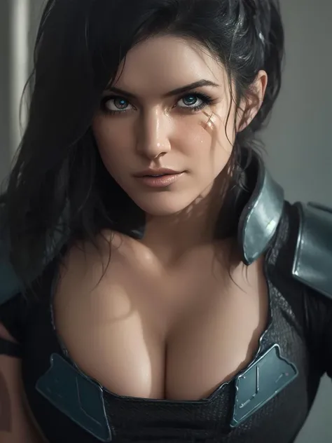 RAW photo, (high detailed skin, detailed eyes:1.1), intricate details, best quality, realistic, 1girl, solo, skswoman, standing, close up <lyco:Cara Dune:1.0>