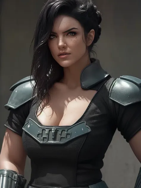 RAW photo, (high detailed skin, detailed eyes:1.1), intricate details, best quality, realistic, 1girl, solo, skswoman, standing, close up <lyco:Cara Dune:1.0>