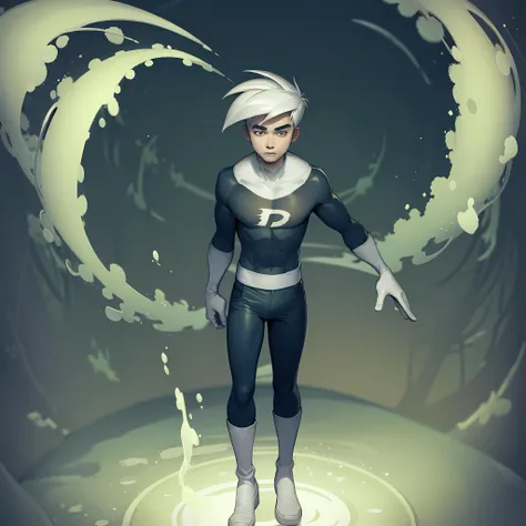 ((masterpiece, best quality)),(complex light),1boy, full body,solo, danny phantom, white hair, <lora:danny_phantom2-10_1+2:0.6>,white gloves, standing,