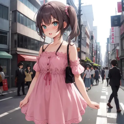 girl wearing a cute dress in tokyo <lyco:KitsuneAi-Matsuri-LoCon32V1-000010:1>