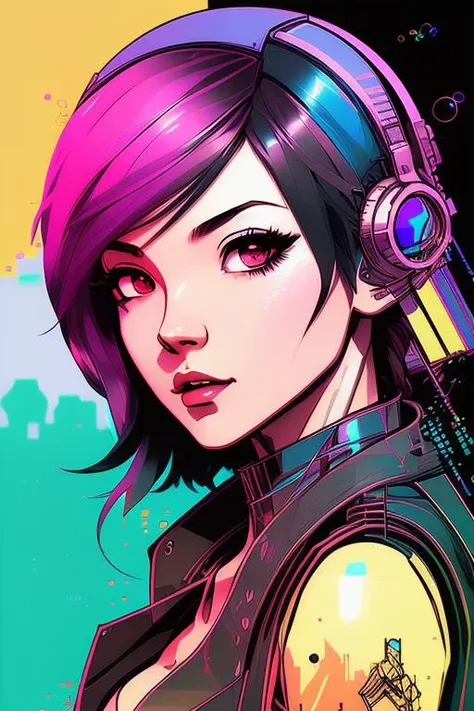 (kuvshinov:1), (samdoesart:1.1), (dreamlikeart:1), (nvinkpunk:1.4), portrait of beautiful woman, (hallucinating colorful soap bubbles),