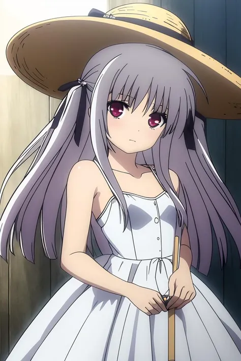 masterpiece, best quality, shiny hair, shiny skin, 1girl, <lora:JulieSigtunaV2:0.8>, JulieSv2, looking at viewer, hat, dress, ribbon, bare shoulders, hair ribbon, white dress, sparkle, sun hat, straw hat, sundress, cowboy shot, <lora:iwaza yuuko:1>,