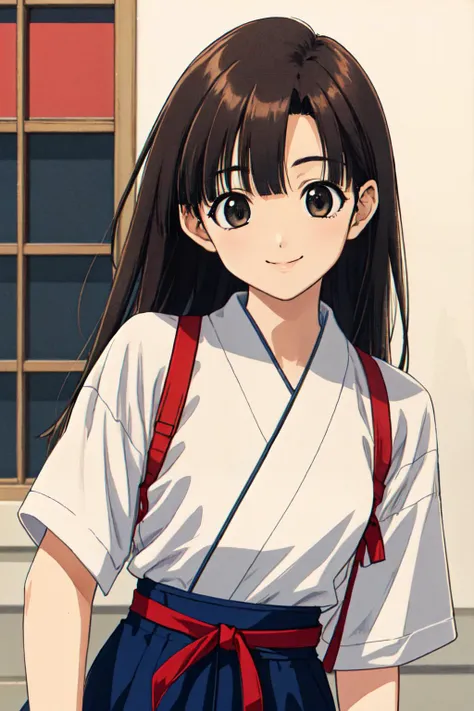 subaru_mikage <lyco:subaruV1:0.45>comic_party,dougi,hakama,
(best quality, masterpiece, RAW photo,ultra-detailed:1.2), <lyco:GoodHands-beta2:1.0>,1girl,solo,looking at viewer,smile,