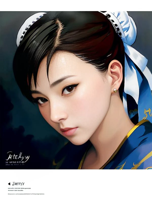 A beautiful girl,masterpiece, best quality, (chun-li:1.2), brown eyes,modelshoot style, (extremely detailed CG unity 8k wallpaper),photorealistic painting by Ed Blinkey, Atey Ghailan, Studio Ghibli, by Jeremy Mann, Greg Manchess, Antonio Moro, trending on ArtStation, trending on CGSociety, Intricate, High Detail, Sharp focus, dramatic, photorealistic painting art by midjourney and greg rutkowski