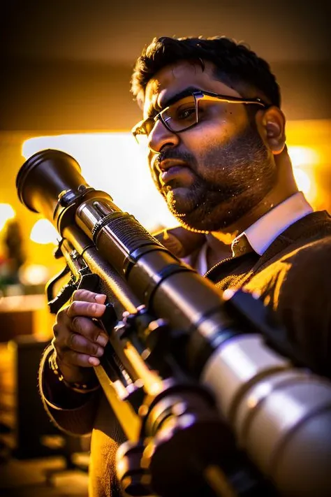 ((masterpiece)) ((high quality)) ((realistic))  portrait of boy1 holding a Carl Gustaf 84mm, two tone lighting,  high contrast,  <lora:epi_noiseoffset2:0.2>,   global illumination,  absurdres,  (half body portrait composition:1.3) , (cinematic), (HDR)  multi colored lighting <lora:Carl_Gustaf_84mm_vng:1>