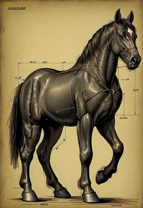 technical drawing, mechaluss humangos horse, dark, low-key, <lora:- SDXL - TT-b_file_001_V1.0:0.8>
