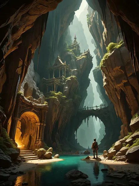 award winning photograph, trending on artstation,
Lost to time, the magical cave, where timeless art lives on its walls,
fantasy style,