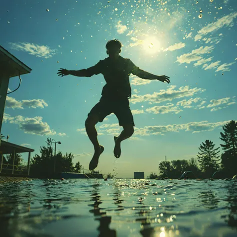 photography in the style of detailed hyperrealism,cinematic composition,sky,dof,perfectly focused, Peter Doig,Nan Goldin,fantasy,
jumping into a pool, action shot ,close up, water splash
hyper detailed,intricate,poster,artstation, <lora:add-detail-xl:1> <lora:MJ52:0.3> <lora:DD-sli-v1:1>