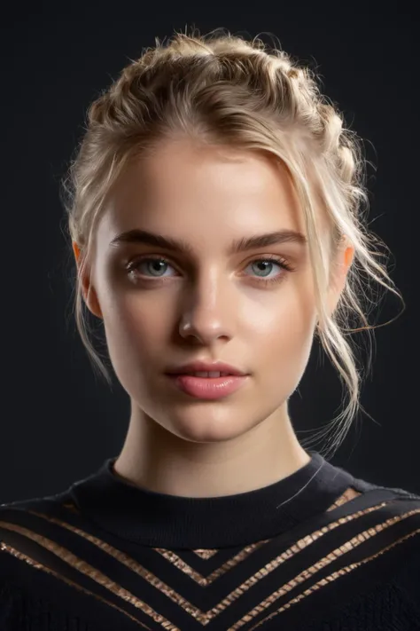 <comment:SUBJECT:0>
blonde tiktok teen portrait, 20 years old, glamor shot, with long blonde hair, dimples, a portrait, inspired by marie-gabrielle capet, joey king,
<comment:DESCRIPTOR:0>
buttons, black sweater,
<comment:MEDIA:0>
transparencies, unreal engine, cinematic, color grading, portrait photography, shot on 22mm lens, ultra-wide angle, depth of field, hyper-detailed, beautifully color-coded, insane details, intricate details, beautifully color graded, unreal engine, cinematic, color grading, editorial photography, photography, photoshoot, ray tracing global illumination, shot on 22mm lens, depth of field, dof, tilt blur, shutter speed 1/1000, f/22, white balance, 32k, super-resolution, megapixel, prophoto rgb, vr, lonely, good, massive, halfrear lighting, backlight, natural lighting, incandescent, optical fiber, moody lighting, cinematic lighting, studio lighting, soft lighting, volumetric, contre-jour, beautiful lighting, accent lighting, global illumination, screen space global illumination, optics, scattering, glowing, shadows, rough, shimmering, ray tracing reflections, lumen reflections, screen space reflections, diffraction grading, chromatic aberration, gb displacement, scan lines, ray traced, ray tracing ambient occlusion, anti-aliasing, shaders, opengl-shaders, glsl-shaders, post processing, post-production, cel shading, tone mapping, cgi, vfx, sfx, insanely detailed
<comment:WEBSITE_ARTIST:0>
trending on cg society, shot by Don McCullin,
<comment:LORAs:0>
<comment:EMBEDDINGS:0>