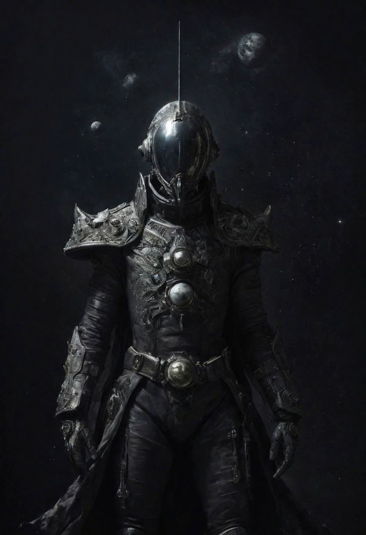 the general Zog from Pluto has decided to invade planet earth with the help of his fleet of spaceships, Dark art in the style of Nicola Samori,