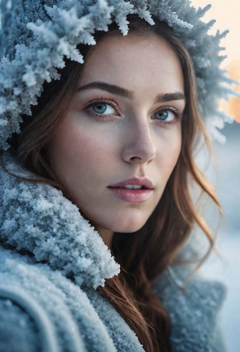 Beautiful woman between Frost art
intense, photorealistic lighting and cinematic lighting quality, (sharp focus), backlighting, photo realistic, highly detailed,
a colorized photo, RAW format, 8K photorealistic image, superflat, 4k, ultra hd, high resolution , UHD, shot with a professional DSLR camera like Fujifilm XT3, Sony A7IV, Nikon D850, Sony A9 II, Canon EOS R5,
The final image should be a professional, award-winning masterpiece with (sharp focus:1.2),, (intricately detailed, hyperdetailed), HDR, (extremely detailed 8k wallpaper), high quality, intense, intricate, highly detailed, octane render, fine detail, ultra realistic, crisp, super sharp, studio quality, masterpiece, best quality, UHD, Film grain, photorealistic, trending on cg society