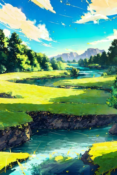 (masterpiece:1.2), (best quality:1.15), anime style, perfect face, perfect eyes, green eyes, hyper-detailed eyes, perfect face, closed-mouth smile, elf ears, (one girl only:1.2), (full body in view, full body, centered body:1.4), princess zelda, short hair, yellow hair, braid, breast, jewelery, blue clothing, (hyper-detailed hair, hyper-detailed clothing:1.2), standing up, standing in water, boots half submerged in water, lush vegetation, flowers, trees, sky, clouds, natural landscapes, (hyper-detailed background, hyper-detailed greenery, hyper-detailed sky, hyper-detailed water, hyper-detailed clouds, hyper-detailed river:1.3), windy, (hyper-detailed shadows, hyper-detailed shading, hyper-detailed lighting:1.4), perfect strokes, hard strokes, (masterpiece:1.2), (best quality:1.15), anime style, perfect face, perfect eyes, green eyes, hyper-detailed eyes, perfect face, elf ears, (one girl only:1.2), (full body in view, full body, centered body:1.4), princess zelda, short hair, yellow hair, braid, breast, jewelery, blue clothing, standing up, standing in water, lush vegetation, flowers, trees, sky, clouds, (hyper-detailed background, hyper-detailed greenery, hyper-detailed sky, hyper-detailed water, hyper-detailed clouds, hyper-detailed river:1.3), (perfect shadows, perfect shading, perfect lighting:1.3)