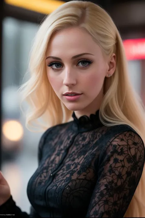 photo of extremely sexy blonde (1ucyc4t-140:0.99), a woman as a sexy student, ((closeup portrait:1.2)), (pervpulp15:1.2), modelshoot style, (extremely detailed CG unity 8k wallpaper), photo of the most beautiful artwork in the world, professional majestic oil painting by Ed Blinkey, Atey Ghailan, Studio Ghibli, by Jeremy Mann, Greg Manchess, Antonio Moro, trending on ArtStation, trending on CGSociety, Intricate, High Detail, Sharp focus, dramatic, photorealistic painting art by midjourney and greg rutkowski, (tight long sleeve shirt:1.2), (long skirt), (sexy waist), ((crowded shopping street)), (looking at viewer:1.2), (detailed pupils:1.3), ((windblown hair:1.2)), (holding a purse), ((nighttime))