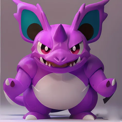 (masterpiece, top quality, best quality, official art, beautiful and aesthetic:1.2),(8k, best quality, masterpiece:1.2),CGcutesw, no humans, pokemon \(creature\), solo, full body, purple background, claws, simple background, looking at viewer, red eyes, standing, animal focus,<lora:CGcutesw_20230615164107:1>