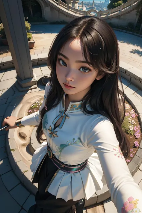 1girl, (art by Lorenzo Costa the Younger:1.2) and (Gu Hongzhong:0.7) , renaissance art, magnificent Octane render, Rule of Thirds, surreal, high angle shot of a Organic Figural British ([brunch:Garden:3]:1.3) , it is covered in Sand, it is inspired by Konami, from inside of a Unappetizing The Eiffel Tower, dense fauna and roots, at Sunset, in focus, Light and Bright, Embroidery, Gloomcore, Light caustics, 35mm, Cathode tube, Swirling Iridescent, Digital distortions, 8K, lots of details