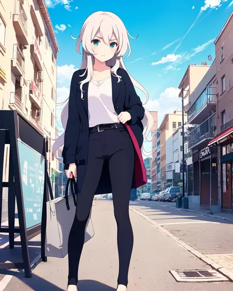 beautiful cover photo of (anette), standing in a city, modal fashion, ((chic, ennui, cool)), (French), full body <lora:GF14-ant+yla:0.8> <lora:flat2:0.8>