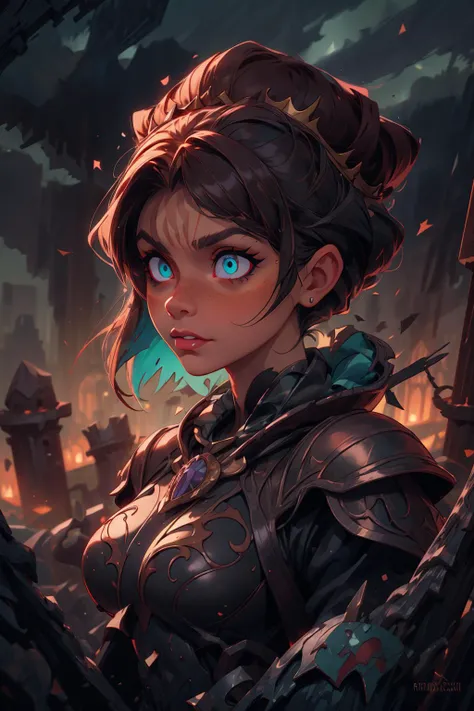 (masterpiece:1.4), (best quality:1.4), depth of field, chromatic aberration, vibrant, colorful, Watercolor, Ink, <lora:add_detail:1>, <lora:realistic:0.25>, <lora:sharpen-soften:-0.25>, <lora:kittew_v0.1:0.5>, <lora:stylesqueeze_v1b:1.0>,
1 girl, adult (elven:0.7) woman, freckles, turquoise eyes, dark blonde bun hair,
portrait, solo, (full body:0.6), detailed background, detailed face, (<lyco:DecorationBundlev2:0.6> EbonyGoldAI theme:1.1), (glowing eyes:1.05), (angry battle-cry:0.8), dark warrior, tyrannical, red clothes, thorned armor, evil royal thorned crown, dynamic pose, shadows in background, dungeon in background, misty dark sinister atmosphere, stormclouds, dark night,