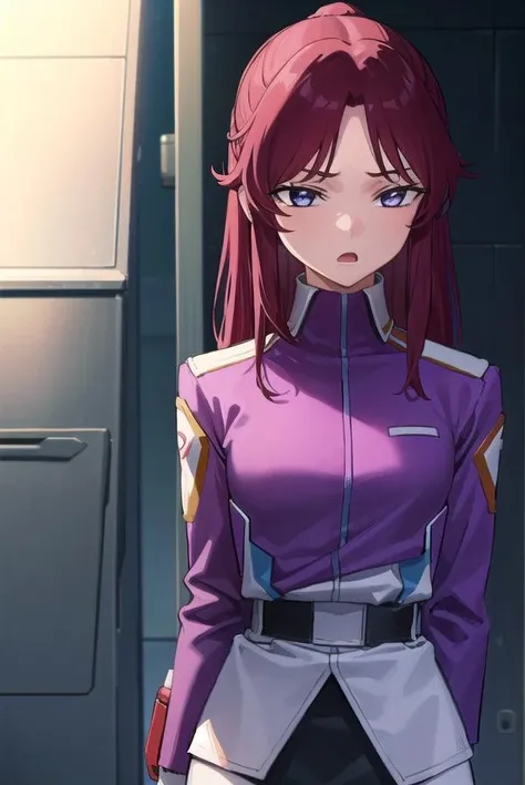 flayallster, <lora:flayallster-lora-nochekaiser:1>,
flay allster, long hair, (purple eyes:1.1), red hair, medium hair, (parted bangs:1.5), ponytail, <lora:gekioko_v200:1>, angry, open mouth,
BREAK skirt, gloves, jacket, white gloves, black skirt, uniform, military, military uniform, side slit, pencil skirt,
BREAK looking at viewer, (cowboy shot:1.5),
BREAK outdoors, space, star \(sky\), sun,
BREAK <lyco:GoodHands-beta2:1>, (masterpiece:1.2), best quality, high resolution, unity 8k wallpaper, (illustration:0.8), (beautiful detailed eyes:1.6), extremely detailed face, perfect lighting, extremely detailed CG, (perfect hands, perfect anatomy),