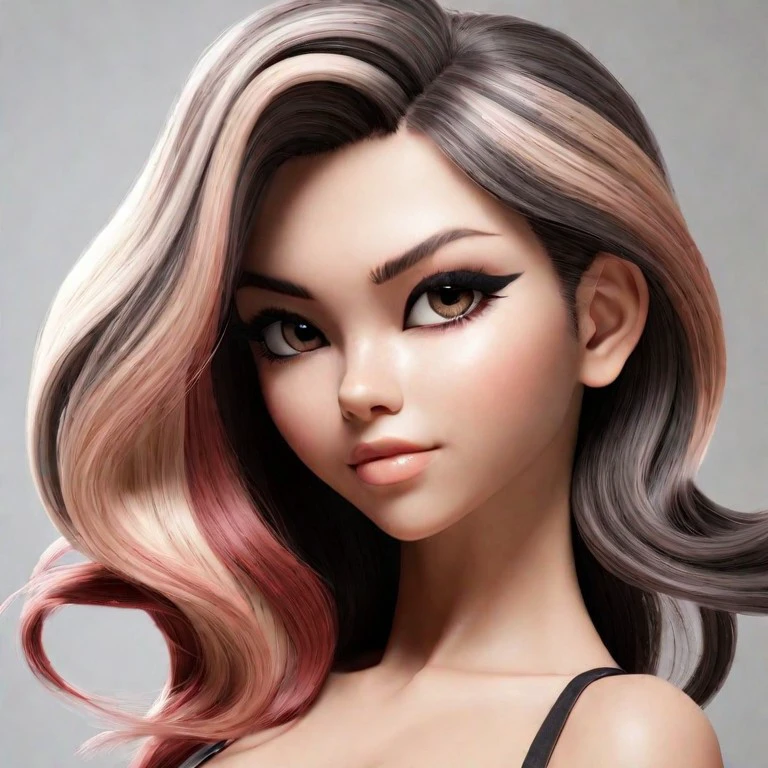 two tone hair:0.6,sexy pose,