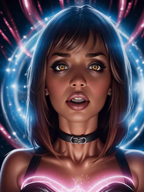 [ Regina Hall | Jayden Cole] 
wearing a digital earwig, tailored outfit,  big eyes, happy, open mouth,hypnosis, glowing blue eyes, wire connected to earwig, 
extremely detailed,  symmetry style
<lora:Digital_Earwig:0.8>