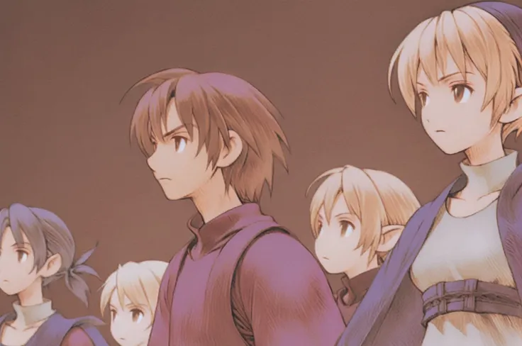 a concert scene, upper body, detailed faces
bloom, ambient occlusion, playstation 2, ray tracing
final fantasy tactics fft yoshida akihiko, tactics ogre,
<lora:FFTJobs XL:1.1> (short elf girl:1.1)