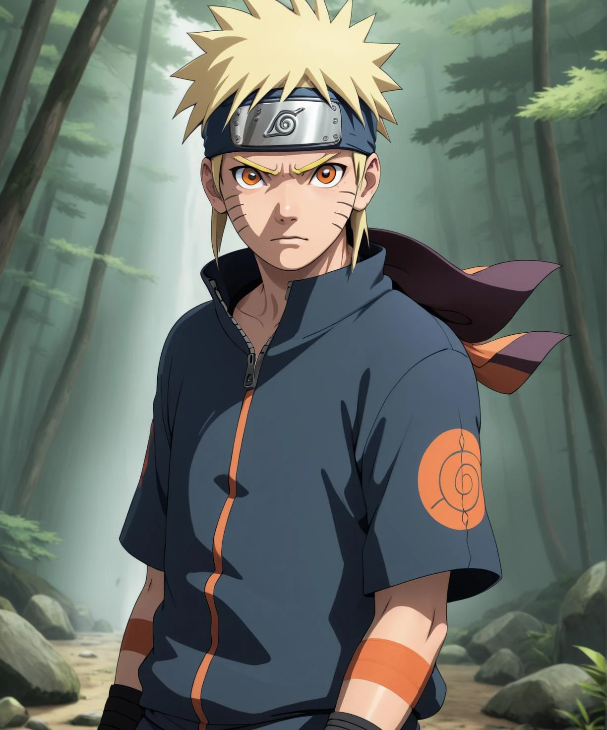 anime style, naruto shippuuden, boy