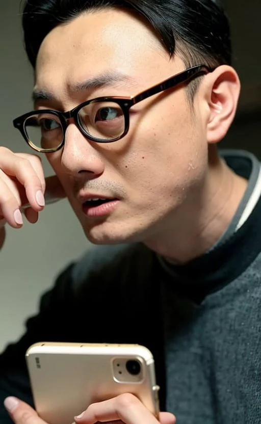 <lora:gaoqisheng:1>, gaoqisheng_evil,best quality, ultra high res, (photorealistic:1.0), 1man, upper body, phone shop,