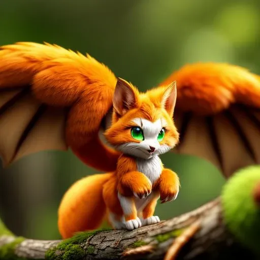 <lora:add_detail:1> add_detail, masterpiece, detailed, 8k, dim lighting, forest,
<lora:fidget (elysian tail), dust an elysian tail, green eyes, membranous wings:1> fidget (elysian tail), dust an elysian tail, orange (fur:1.1), green eyes, membranous wings, looking at viewer,