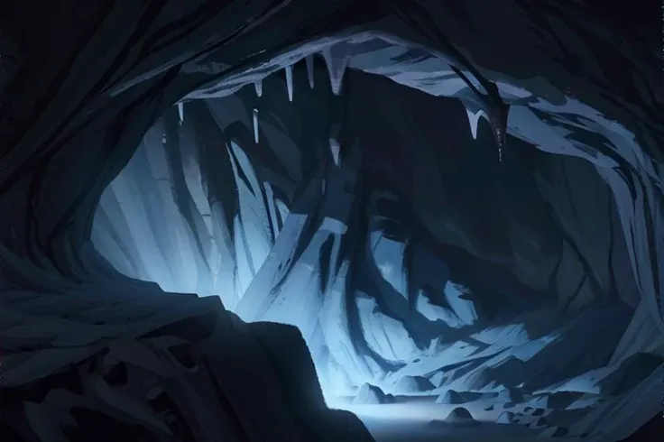 <lora:simplypaint:0.8>, cavern, mysterious darkness, impressive stalactites, <clip:skip:2>, masterpiece, 8k, high resolution, shallow depth of field, sharp focus